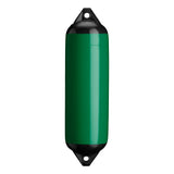 Forest Green boat fender with Black-Top, Polyform F-3