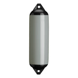 Grey boat fender with Black-Top, Polyform F-3