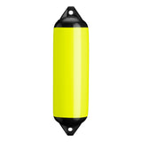 Saturn Yellow boat fender with Black-Top, Polyform F-3