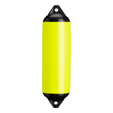 Saturn Yellow boat fender with Black-Top, Polyform F-3