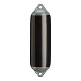 Black boat fender with Grey-Top, Polyform F-3
