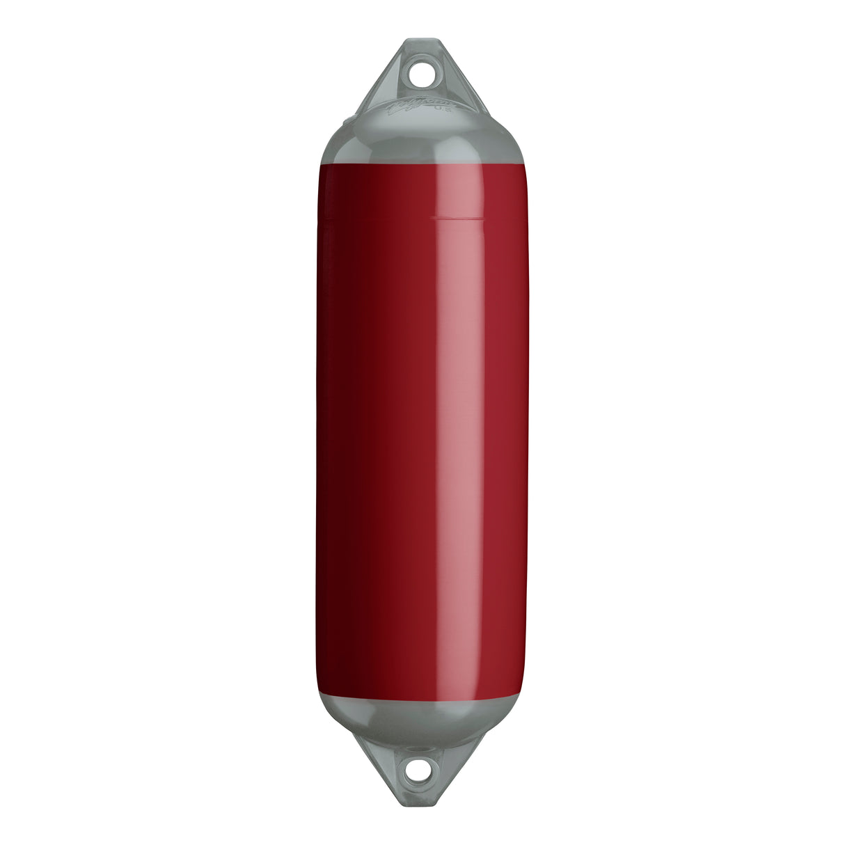 Burgundy boat fender with Grey-Top, Polyform F-3
