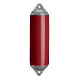 Burgundy boat fender with Grey-Top, Polyform F-3