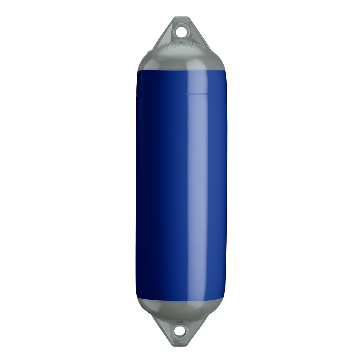 Cobalt Blue boat fender with Grey-Top, Polyform F-3