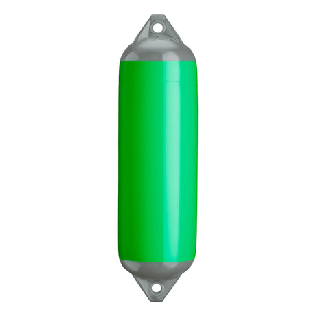 Green boat fender with Grey-Top, Polyform F-3