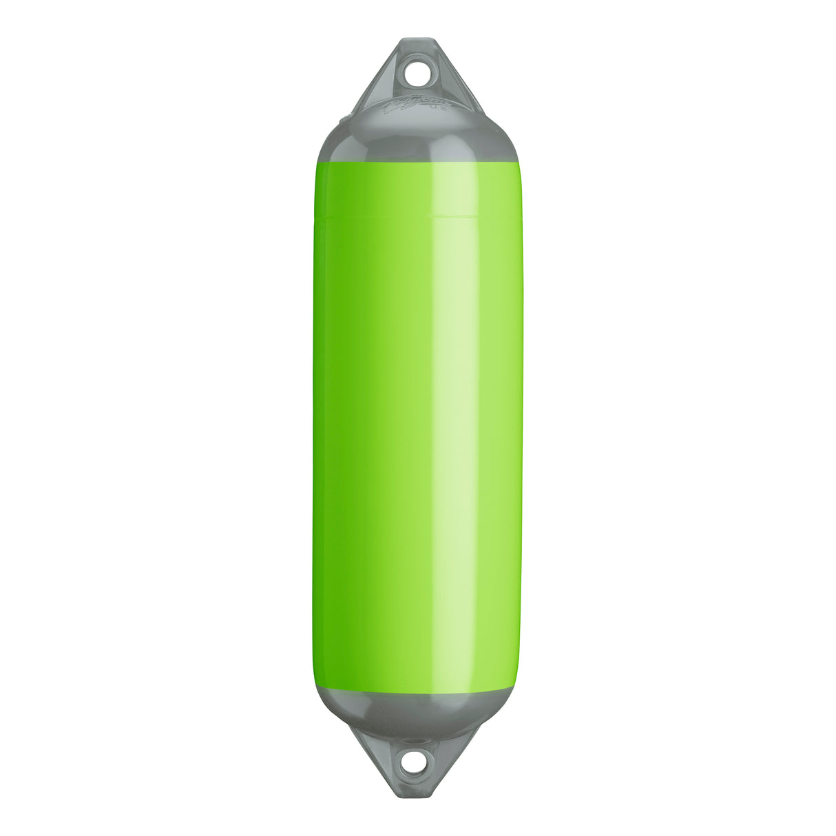 Lime boat fender with Grey-Top, Polyform F-3