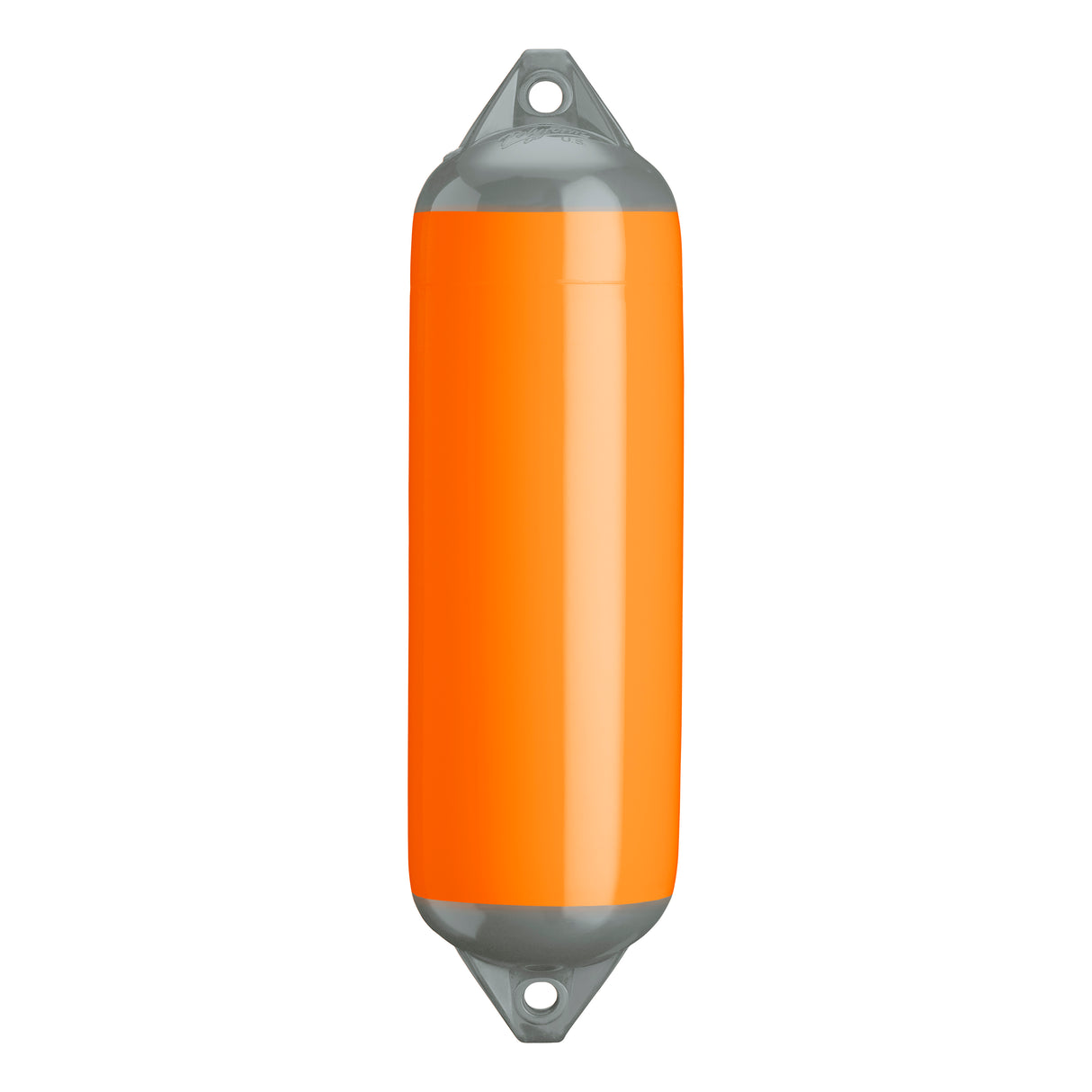 Orange boat fender with Grey-Top, Polyform F-3