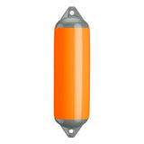 Orange boat fender with Grey-Top, Polyform F-3