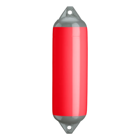 Red boat fender with Grey-Top, Polyform F-3