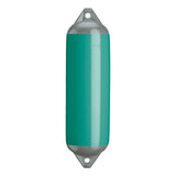 Teal boat fender with Grey-Top, Polyform F-3