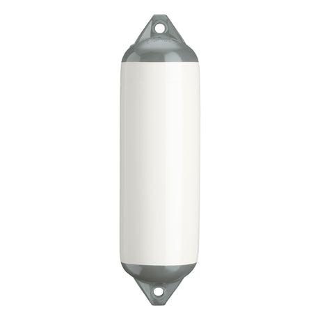 White boat fender with Grey-Top, Polyform F-3