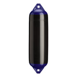 Black boat fender with Navy-Top, Polyform F-3 