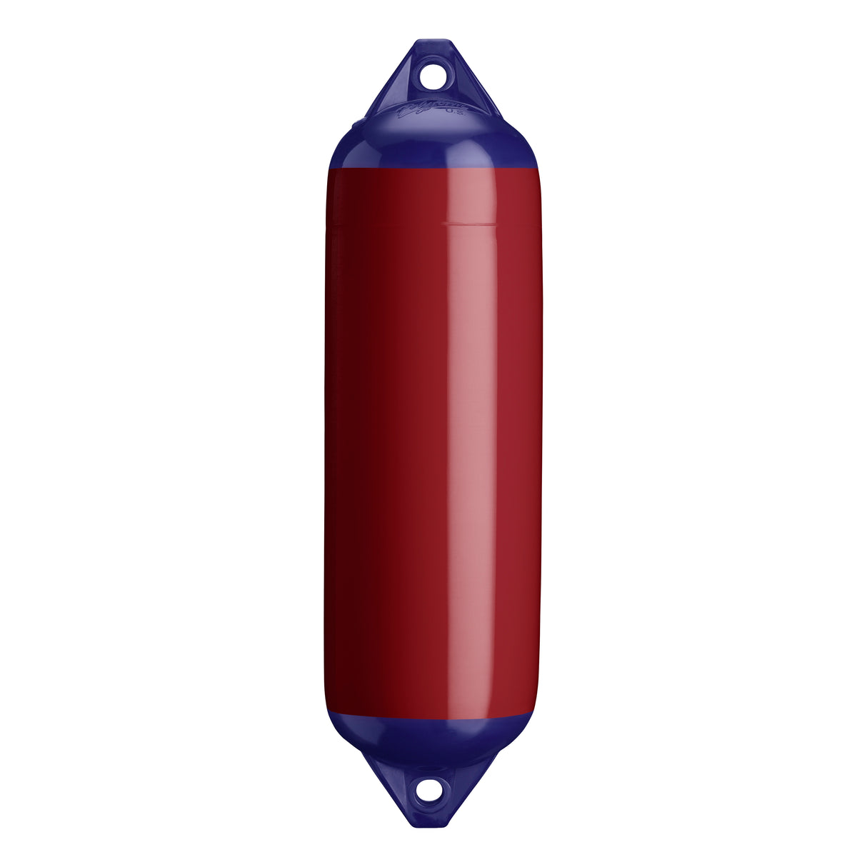 Burgundy boat fender with Navy-Top, Polyform F-3 