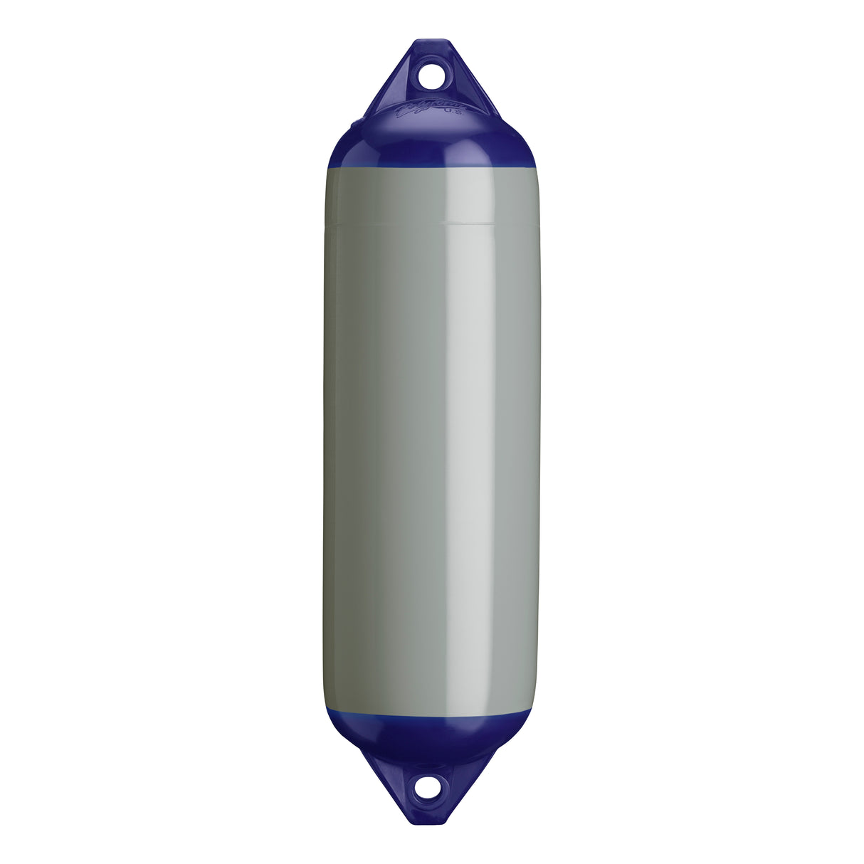 Grey boat fender with Navy-Top, Polyform F-3 