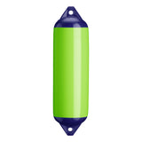 Lime boat fender with Navy-Top, Polyform F-3 