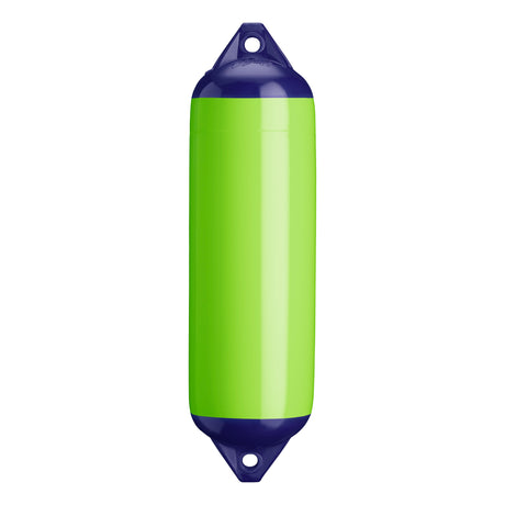 Lime boat fender with Navy-Top, Polyform F-3 