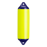 Saturn Yellow boat fender with Navy-Top, Polyform F-3 