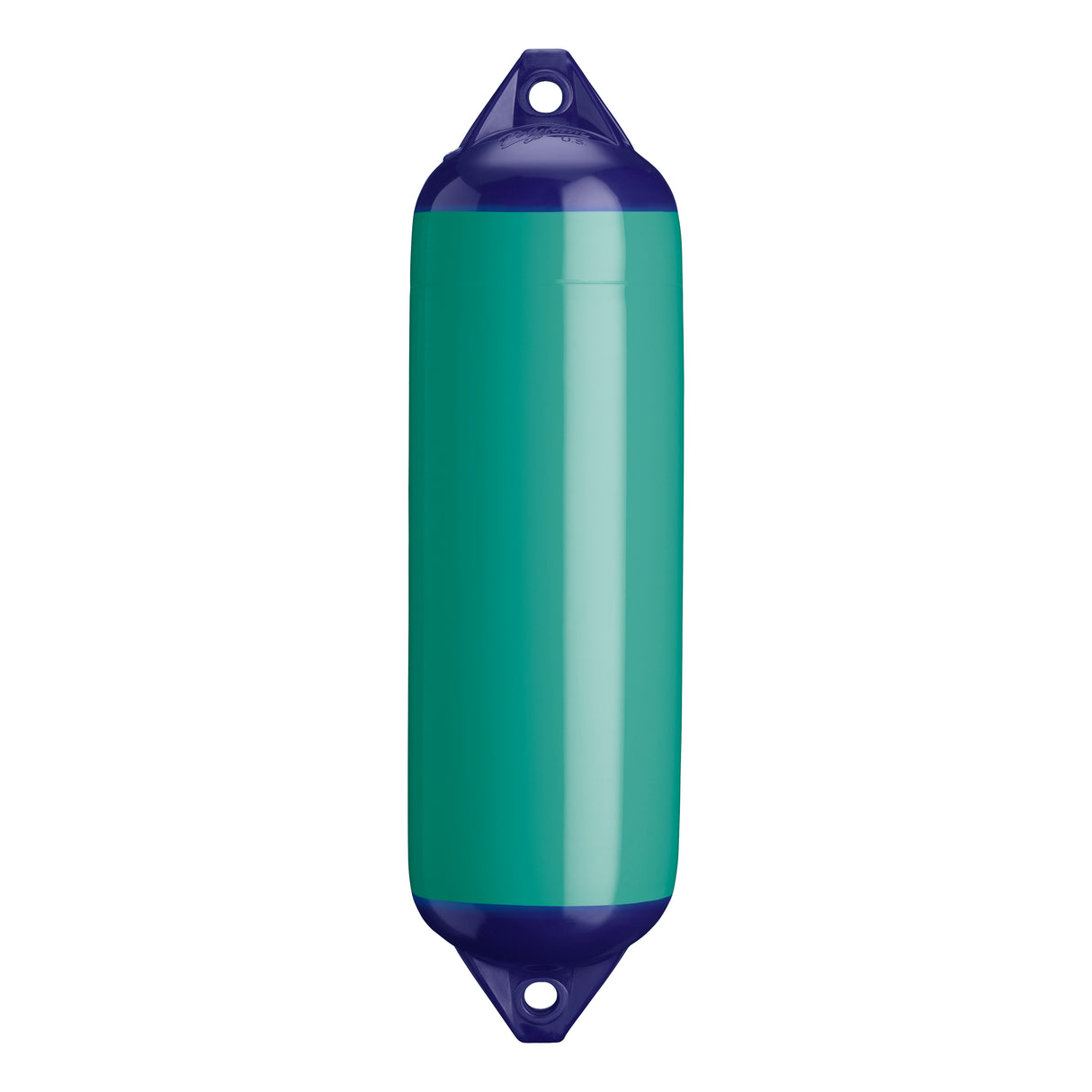 Teal boat fender with Navy-Top, Polyform F-3 