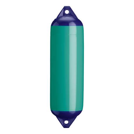 Teal boat fender with Navy-Top, Polyform F-3 