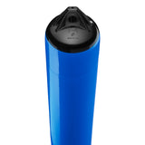 Blue boat fender with Black-Top, Polyform F-4 angled shot