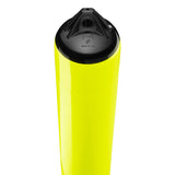 Saturn Yellow boat fender with Black-Top, Polyform F-4 angled shot