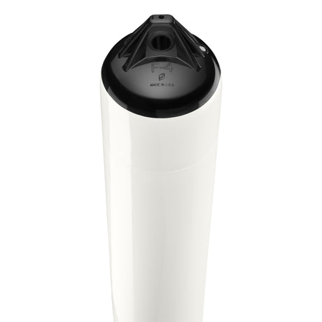 White boat fender with Black-Top, Polyform F-4 angled shot