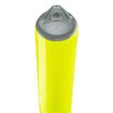 Saturn Yellow boat fender with Grey-Top, Polyform F-4 angled shot