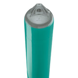 Teal boat fender with Grey-Top, Polyform F-4 angled shot