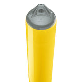 Yellow boat fender with Grey-Top, Polyform F-4 angled shot