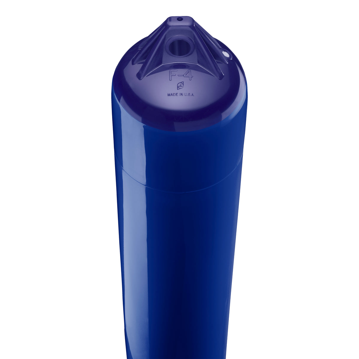 Cobalt Blue boat fender with Navy-Top, Polyform F-4 angled shot