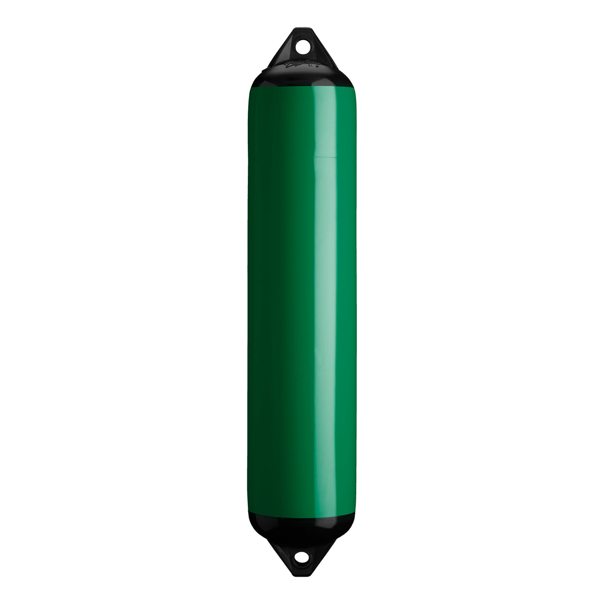 Forest Green boat fender with Black-Top, Polyform F-4