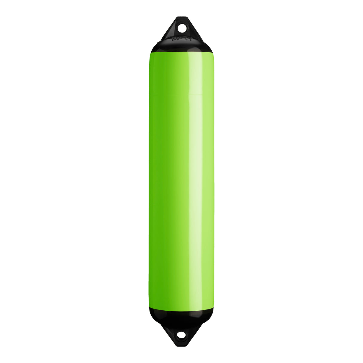 Lime boat fender with Black-Top, Polyform F-4