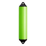 Lime boat fender with Black-Top, Polyform F-4