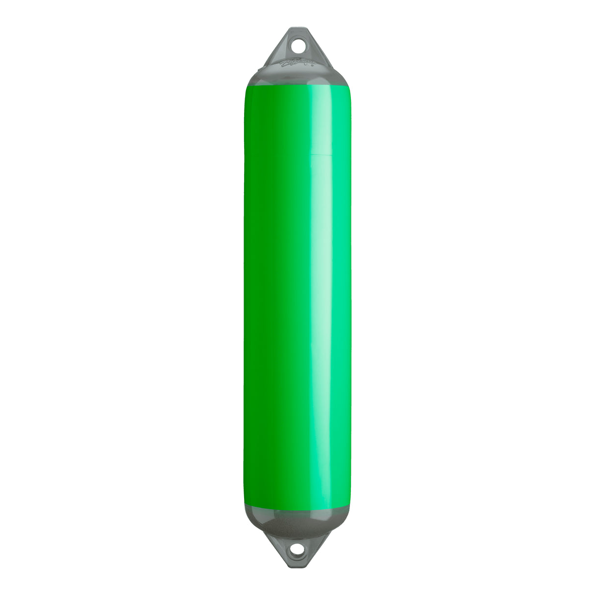 Green boat fender with Grey-Top, Polyform F-4