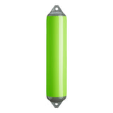 Lime boat fender with Grey-Top, Polyform F-4