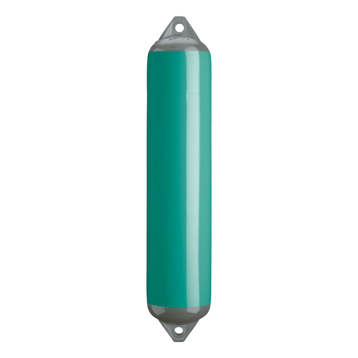 Teal boat fender with Grey-Top, Polyform F-4