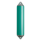 Teal boat fender with Grey-Top, Polyform F-4