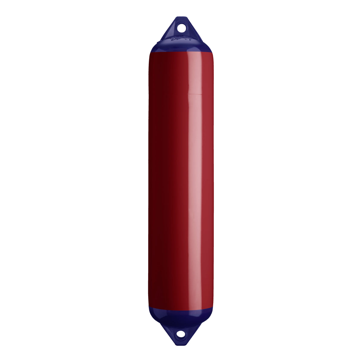 Burgundy boat fender with Navy-Top, Polyform F-4 