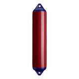 Burgundy boat fender with Navy-Top, Polyform F-4 