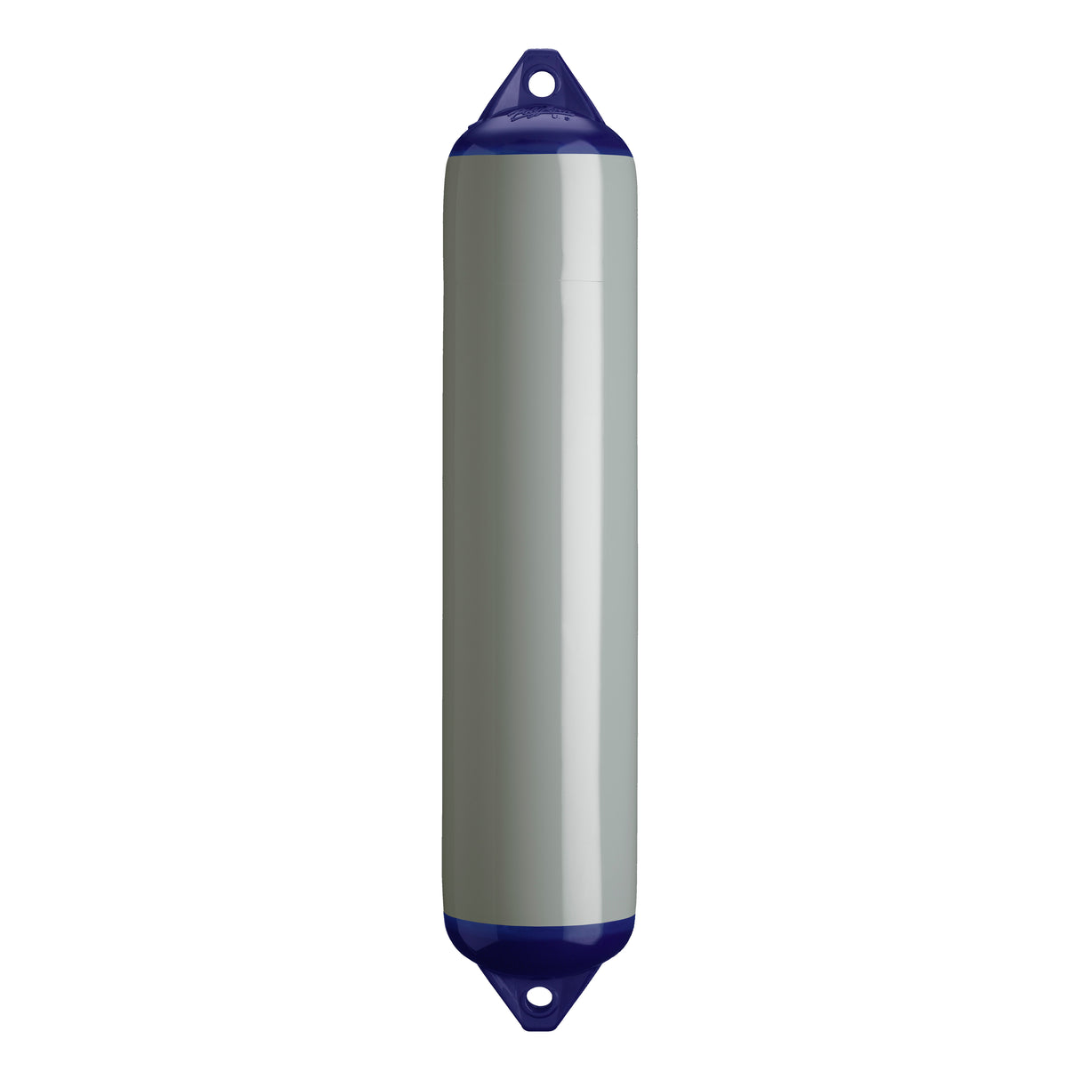 Grey boat fender with Navy-Top, Polyform F-4 
