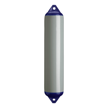 Grey boat fender with Navy-Top, Polyform F-4 