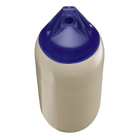 Sand boat fender with Navy-Top, Polyform F-5 angled shot