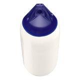 White boat fender with Navy-Top, Polyform F-5 angled shot