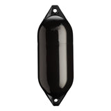 Black boat fender with Black-Top, Polyform F-5 