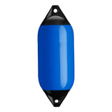 Blue boat fender with Black-Top, Polyform F-5 