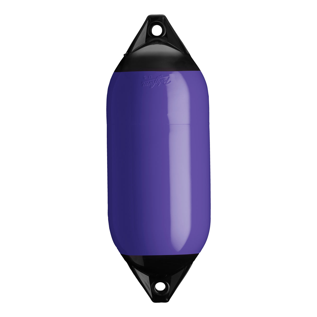 Purple boat fender with Black-Top, Polyform F-5 