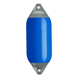 Blue boat fender with Grey-Top, Polyform F-5