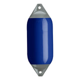 Cobalt Blue boat fender with Grey-Top, Polyform F-5