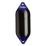 Black boat fender with Navy-Top, Polyform F-5 