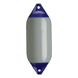 Grey boat fender with Navy-Top, Polyform F-5 